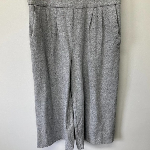 Eileen Fisher Gray Organic Cotton Knit Moon Romper/Jumpsuit - Picture 6 of 13